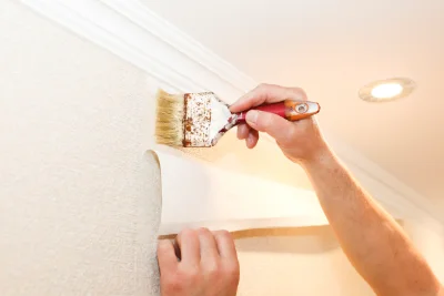 Pose de papier peint à Sallagriffon — revêtements muraux et toiles de verre